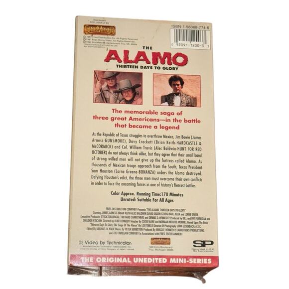 The Alamo Thirteen Days to Glory VHS 3 Tape Set Factory Sealed Mini Series NEW - Picture 3 of 6